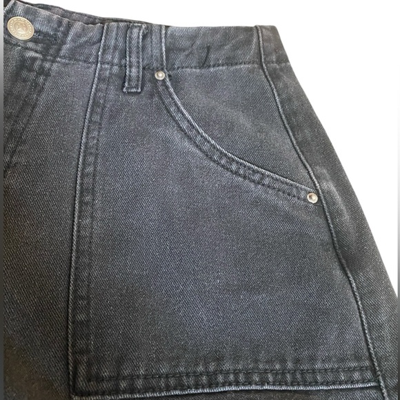 Princess Polly ADRIANNE WIDE LEG CARGO JEANS Black Gray Wash Denim Size 4 - Picture 9 of 10